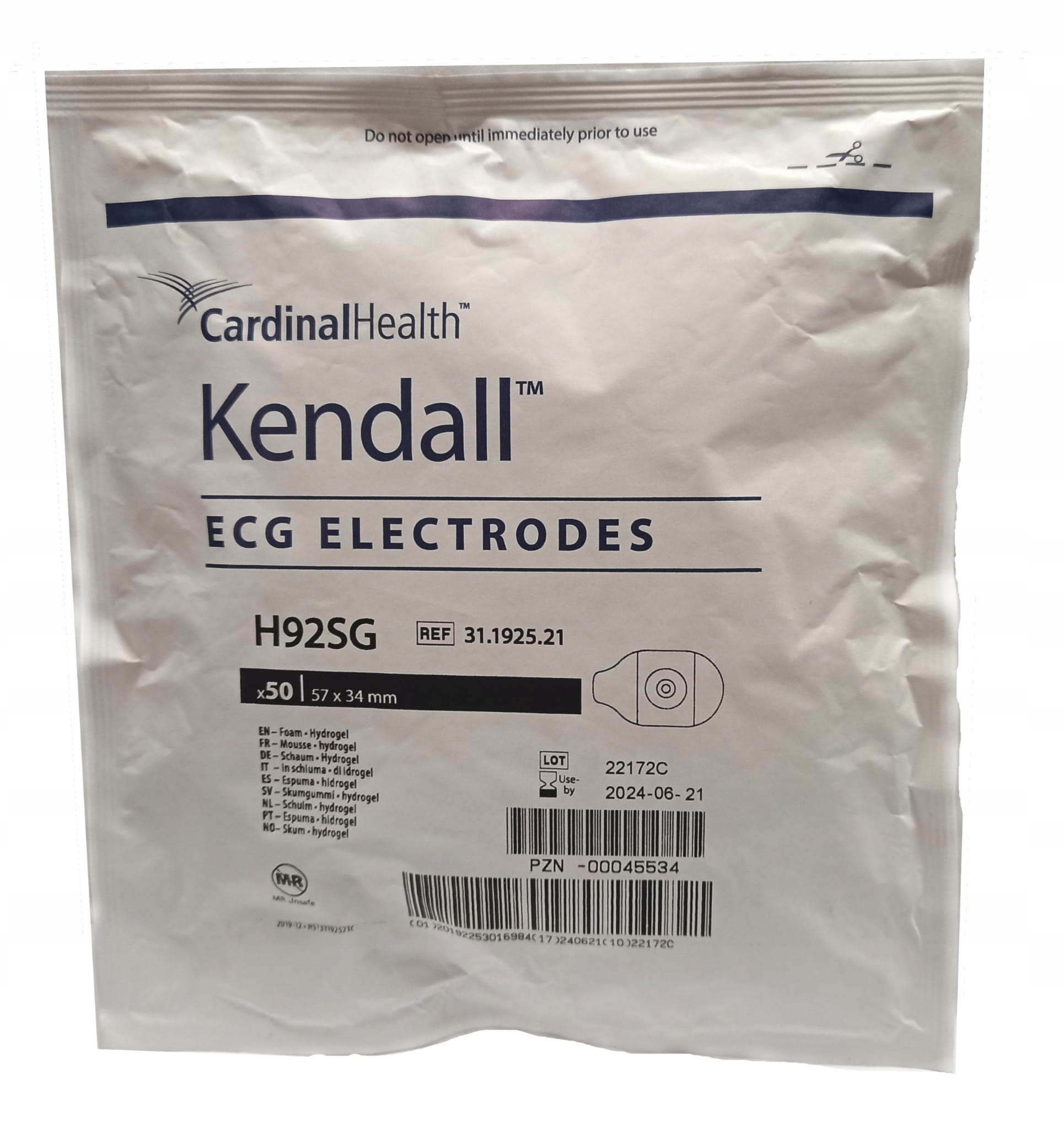 Elektrody EKG Kendall H92SG 57x34 mm - 50 szt.
